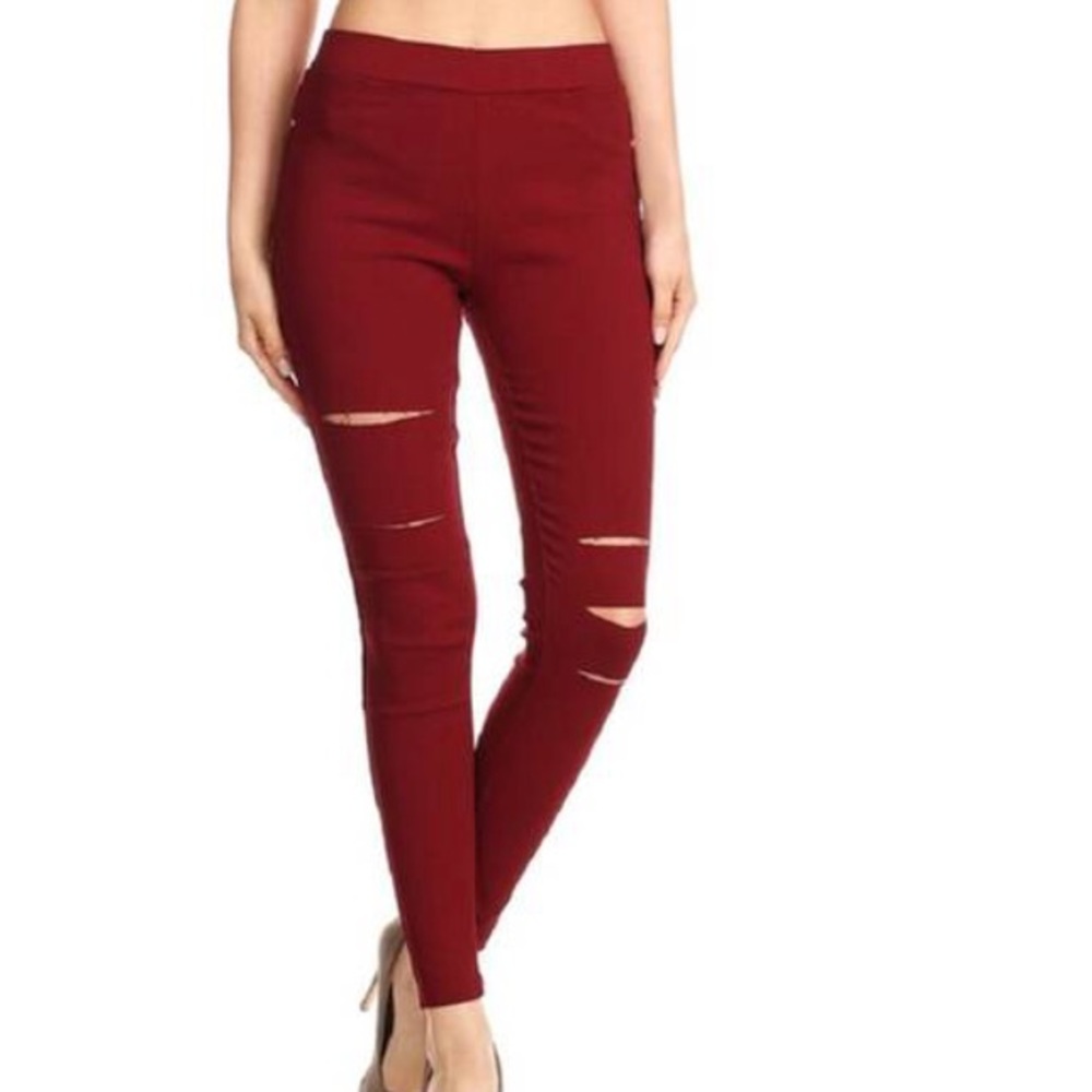 High Waist Ripped Jeggings